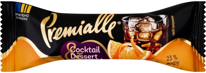 Сырок глазированный Premialle Cocktail&Dessert Апельсин с ароматом коктейль бурбон 23% 36г