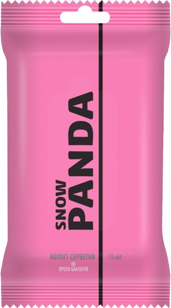 Салфетки влажные Snow Panda Сакура для рук с антимикробным действием 15шт/уп