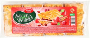 Печиво Biscuits&amp;Berries затяжне з начинкою полуниця та родзинки 210 г