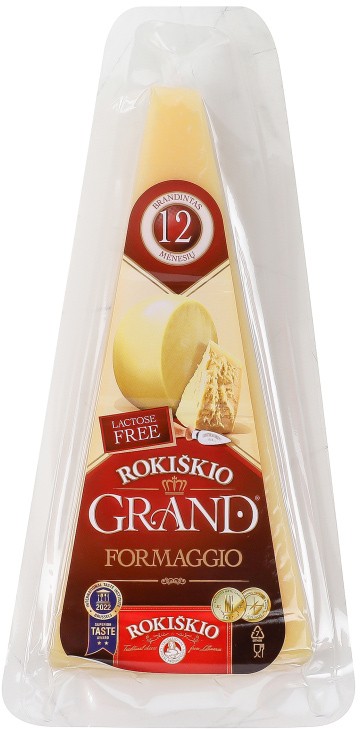 Сыр Rokiskio Grand Formaggio твердый выдержка 12 месяцев 37% 180г