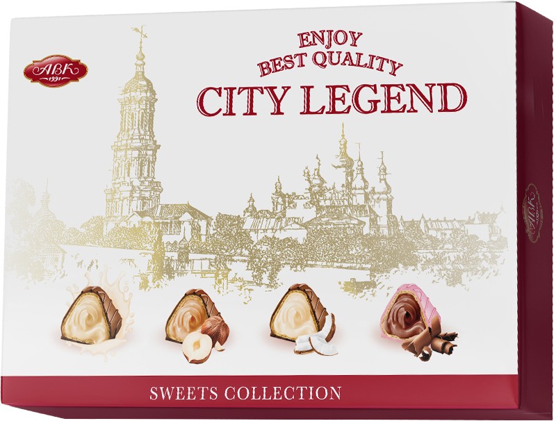 Цукерки АВК Королівський Шарм City Legend 241г