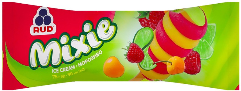 Мороженое Рудь Mixie Черешня-лайм-малина 75 г