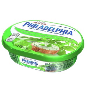 Сыр мягкий Kraft Philadelphia  с зеленью 175 г