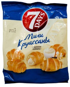 Мини круассаны 7 Days с кремом ваниль 65г