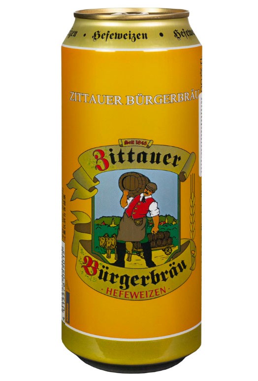 Пиво Zittauer Burgerbrau Hefeweizen 0,5л ж/б