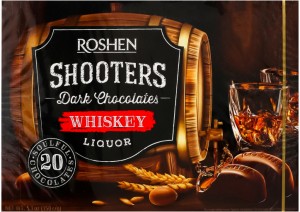 Цукерки Roshen Whiskey Shooters шоколадні 150г