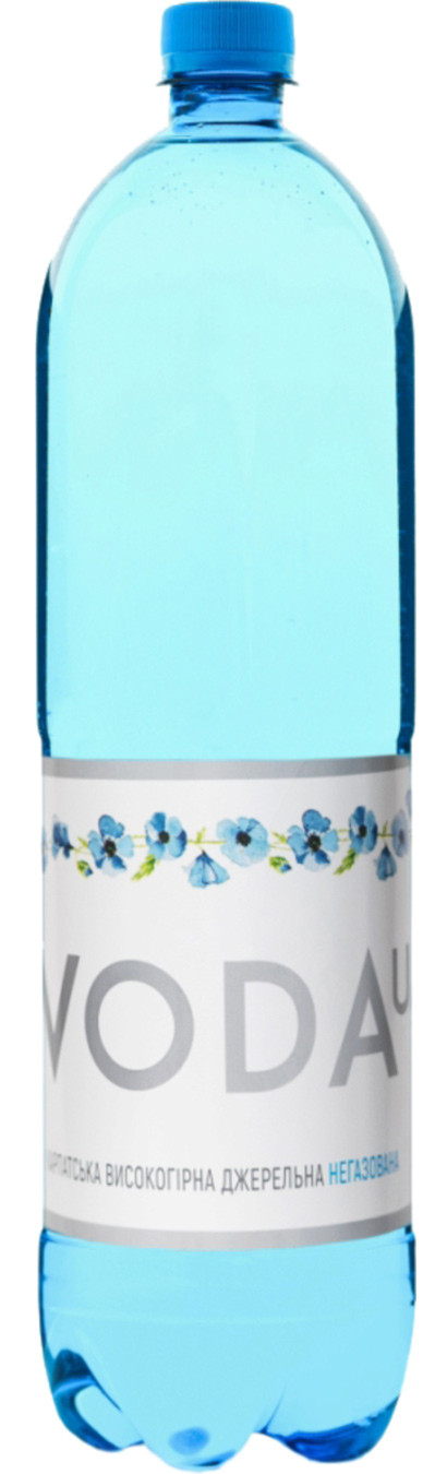 Вода негазированная VodaUA Карпатская высокогорная родниковая 1,5л
