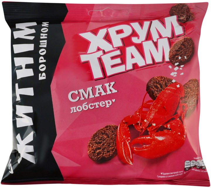 Сухарики ХрумTeam Лобстер с ржаной мукой 90г