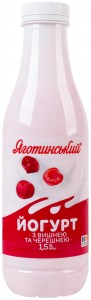 Йогурт Яготинський с вишней и черешней 1.5% 750г