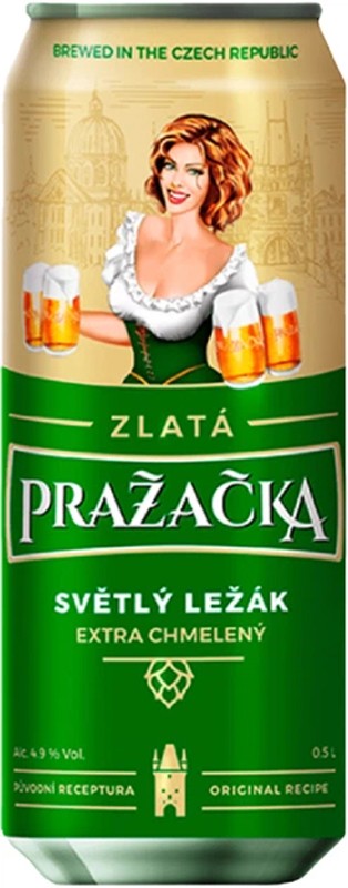 Пиво Prazacka Zlata светлое 4,9% 0,5 л