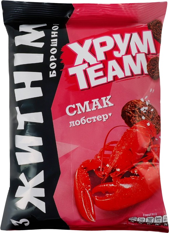 Сухарики ХрумTeam Лобстер с ржаной мукой 55г