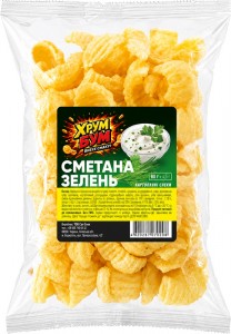Картофельные снеки "ХРУМ БУМ" Сметана-зелень 80 г