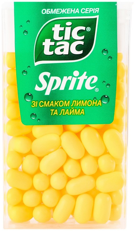 Драже Tic Tac Sprite зі смаком лимона та лайма 54г