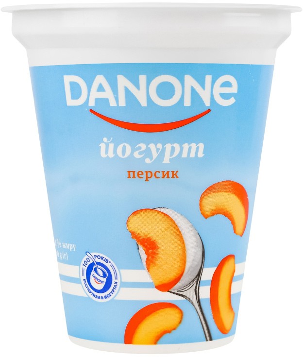 Йогурт Danone Персик 3.2% 260г