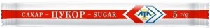 Сахар АТА белый кристаллический в стиках по 5г