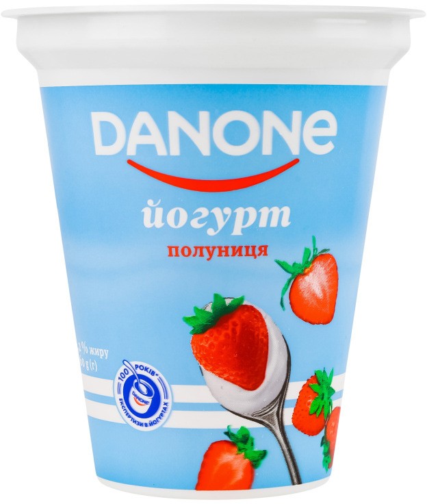 Йогурт Danone Клубника 3.2% 260г