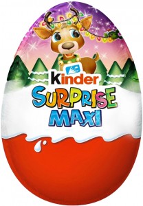 Шоколадное яйцо Kinder Maxi Weihnachten с игрушкой для девочек 100 г