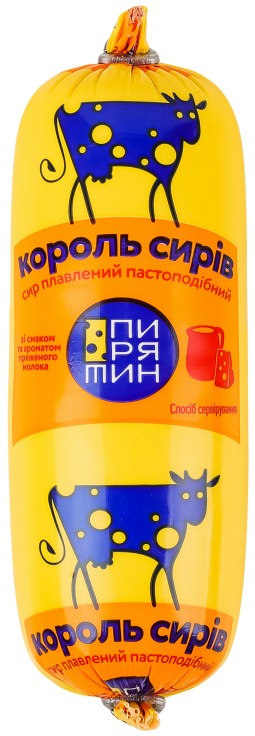 Сыр плавленый Пирятин Король сыров пастообразный со вкусом и ароматом топленого молока 50% 180г