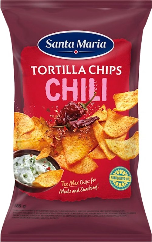 Чипсы Santa Maria Tortilla кукурузные с чили 185г
