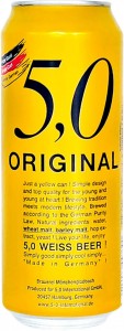 Пиво 5.0 Original Weiss Beer светлое нефильтрованное 5.0% 0.5л