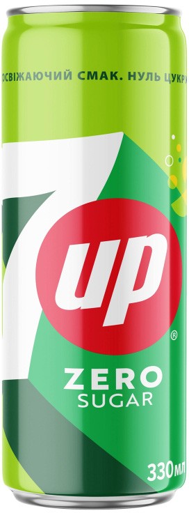 Напій безалкогольний 7UP Zero Sugar 0,33л