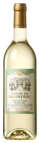 Вино Baron de Lirondeau белое сухое 0,75л