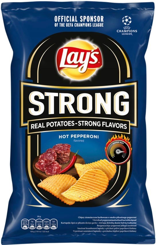 Чипсы Lays Strong Hot Peperoni 130 г