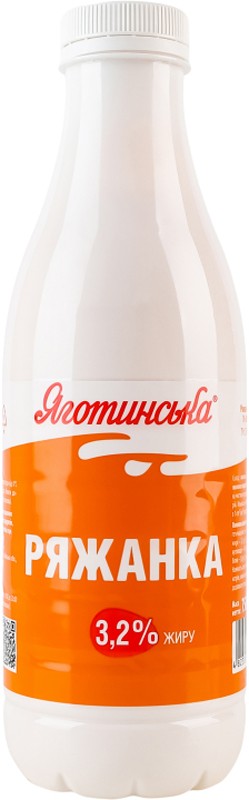 Ряжанка Яготинська 3.2% 750г