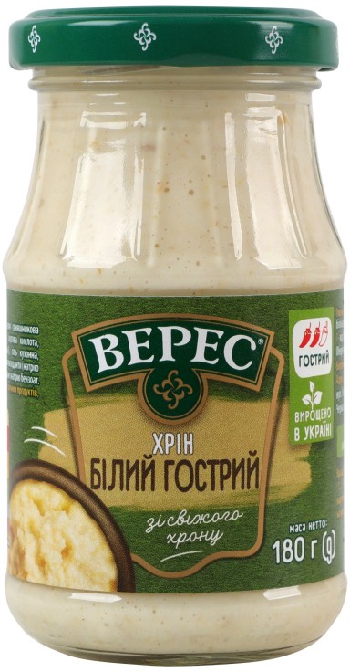 Хрен Верес Белый острый нестерилизованный 180г