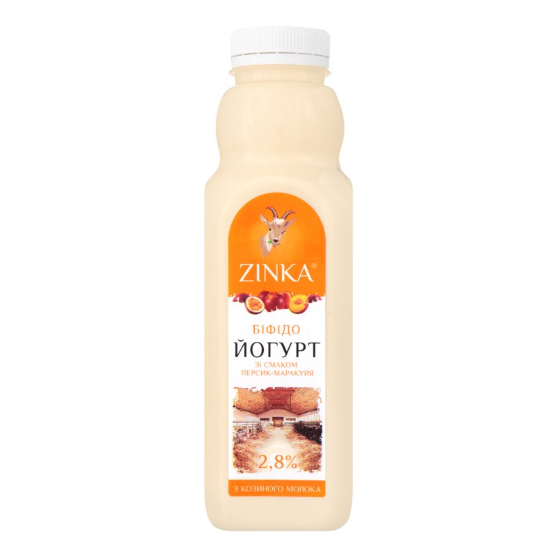 Йогурт из козьего молока со вкусом персика и маракуйи Zinka 2,8% 51
