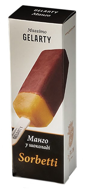 Морозиво Gelarty Sorbetti Манго у шоколаді 35г