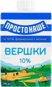 Сливки Простонаше стерилизованные 10% 200г