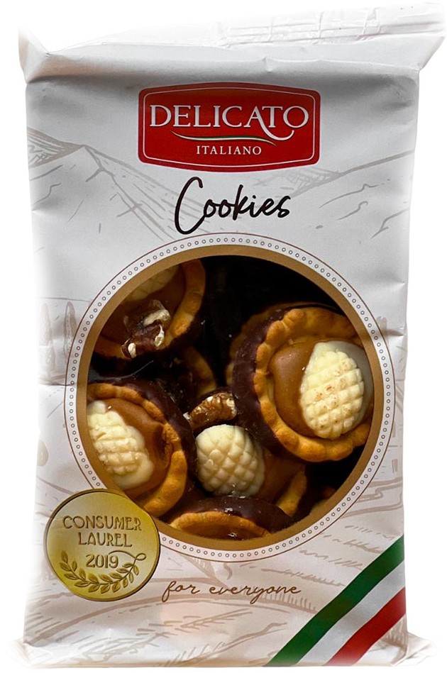 Печенье Delicato с карамелью и грецким орехом 500 г