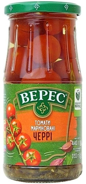 Томати Верес Черрі мариновані стерилізовані 440г