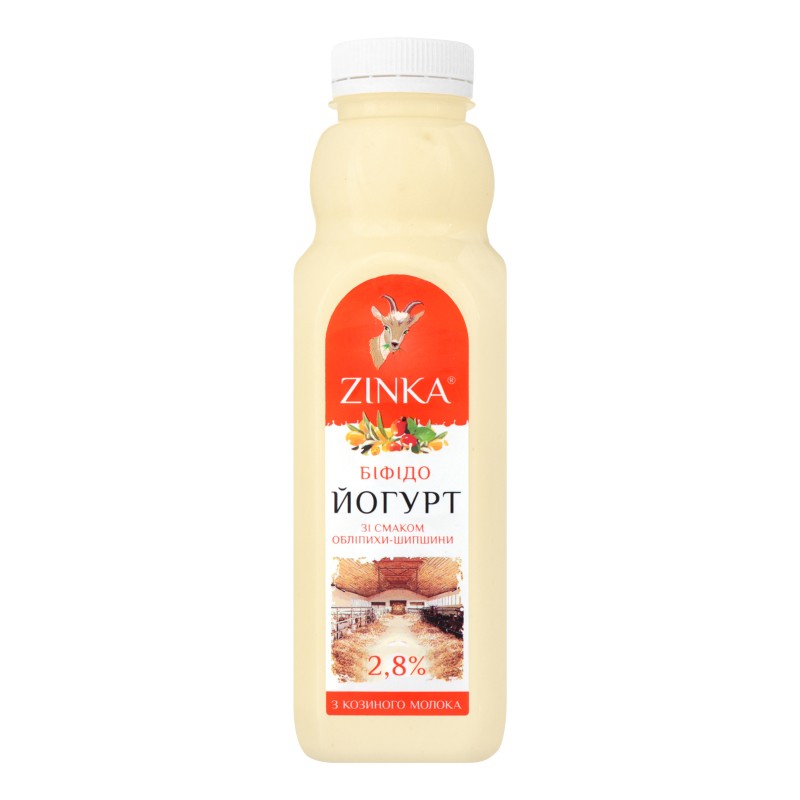 Йогурт из козьего молока со вкусом облепихи и шиповника Zinka 2,8%