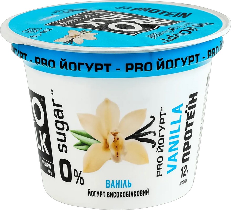 Йогурт PRO Milk протеиновый ваниль без сахара 3% 200 г