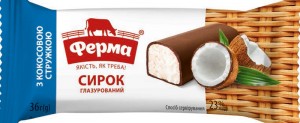 Сирок глазурований Ферма з кокосовою стружкою 23% 36г
