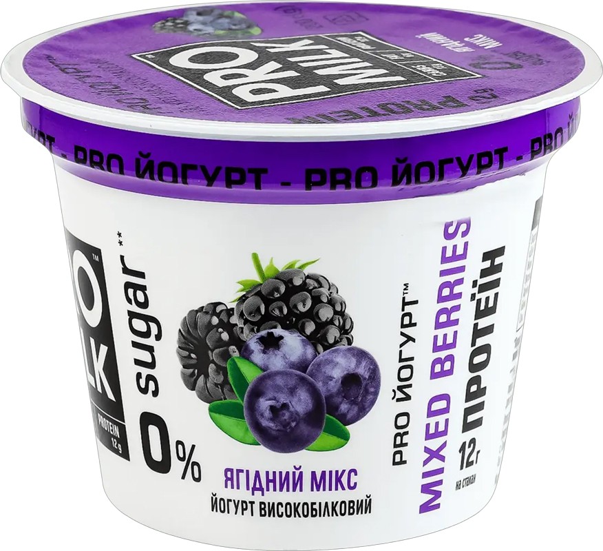 Йогурт PRO Milk протеиновый ягодный микс без сахара 3% 200 г