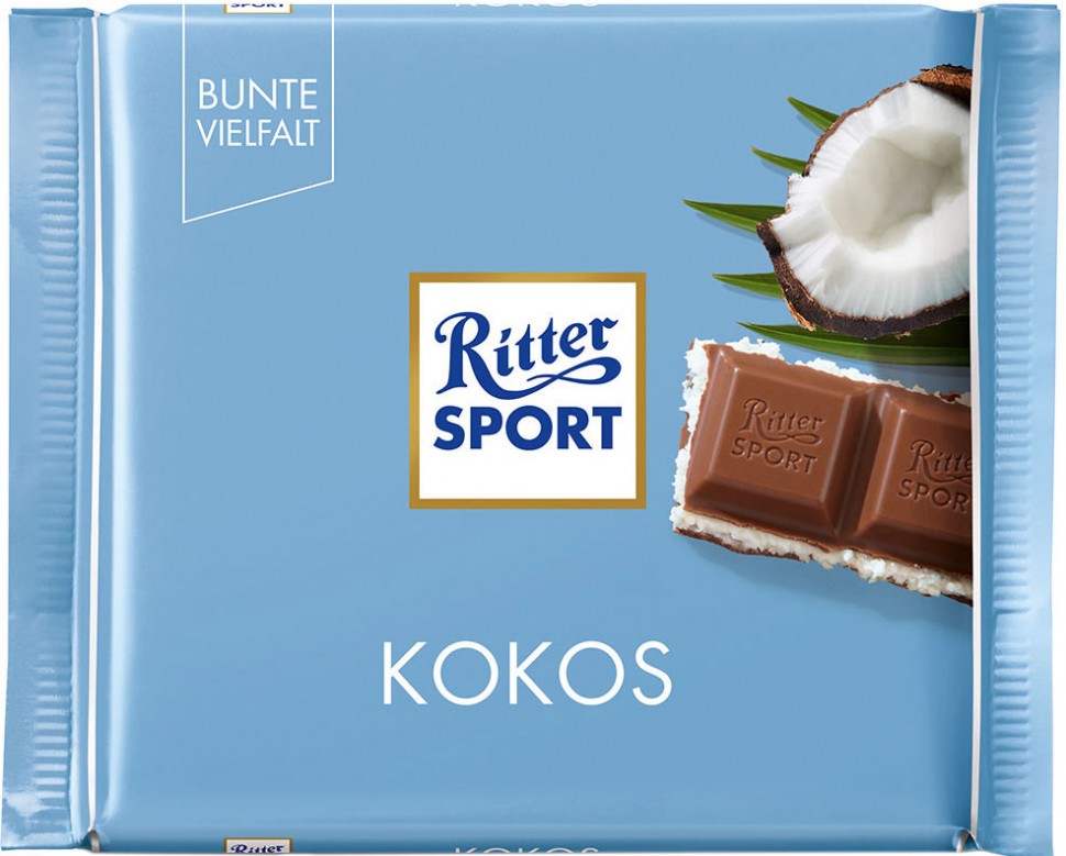Шоколад Ritter Sport с кокосово-молочным кремом 100 г