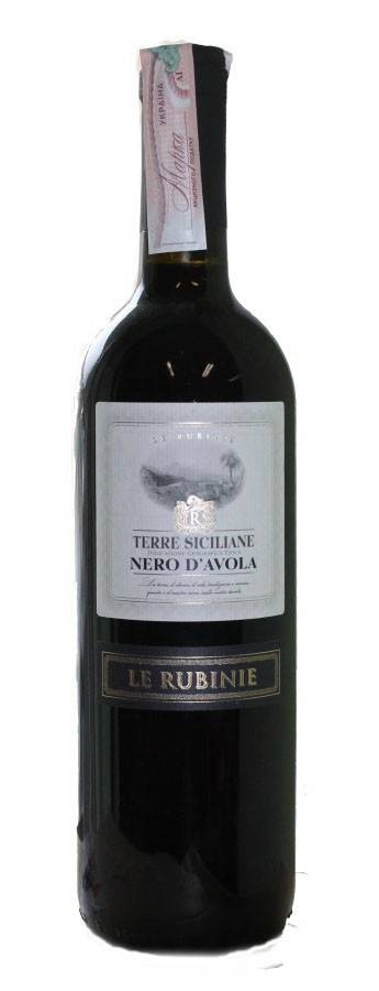 Вино Le Rubinie Nero D`Avola Terre Siciliane IGT червоне сухе 0,75л 12,5%
