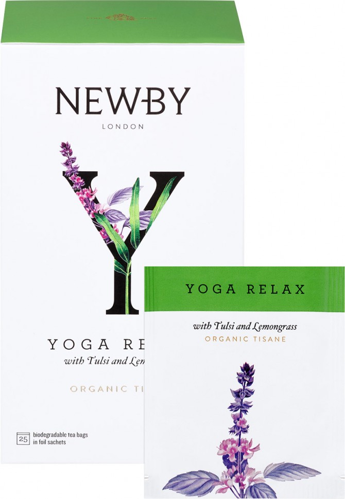 Чай Newby Yoga Relax Органічний трав'яний зелений 25пак