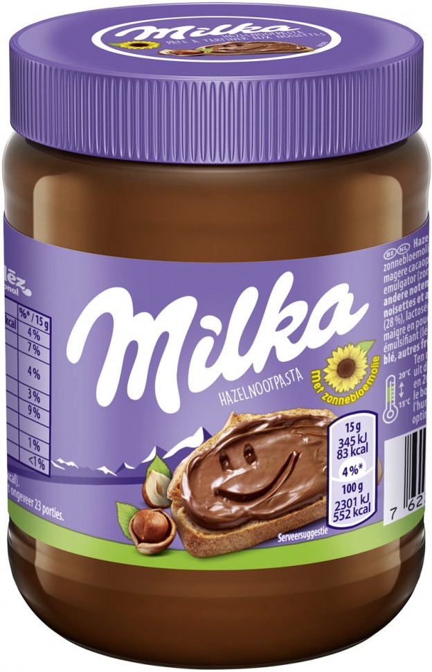 Паста горіхова Milka з фундуку з додаванням какао 350г