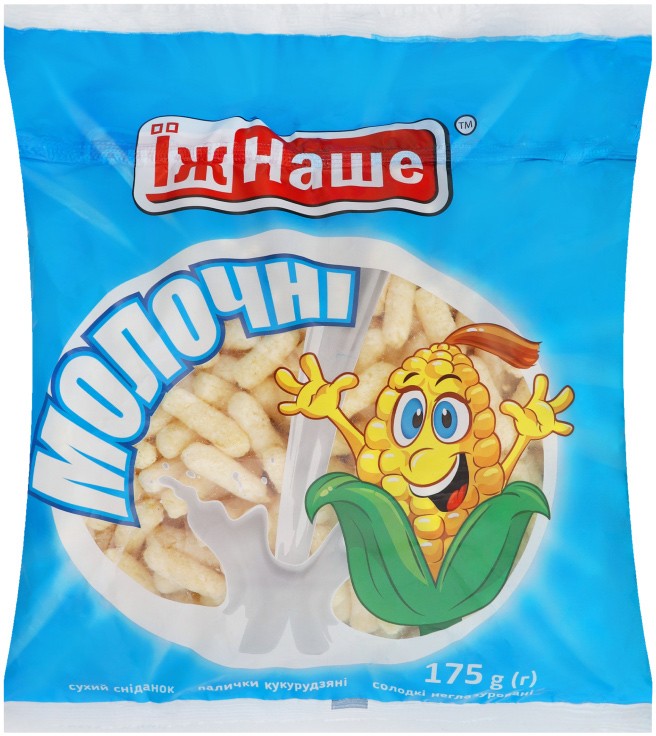 Палочки кукурузные молочные ЇжНаше 175г