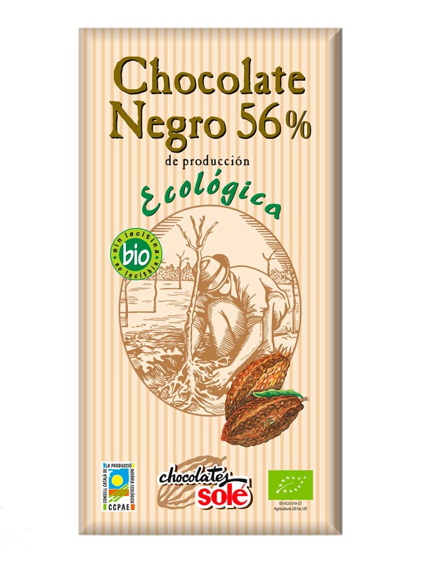 Шоколад Органический Sole темный 56% 100г