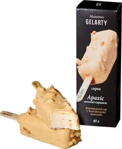 Сырок Gelarty Арахис в карамельном шоколаде 20% 45 г