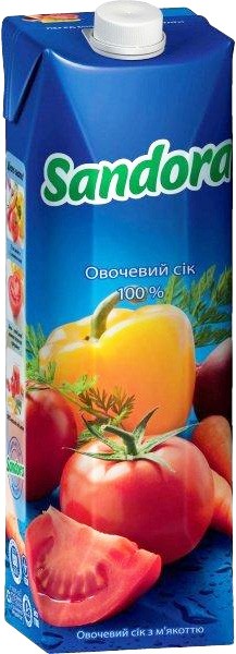 Сок Sandora овощной с мякотью 0,95л