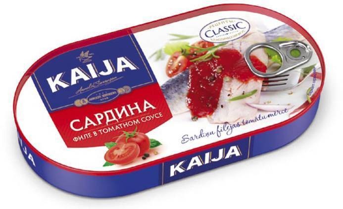Сардина филе Kaija  в томатном соусе 170г