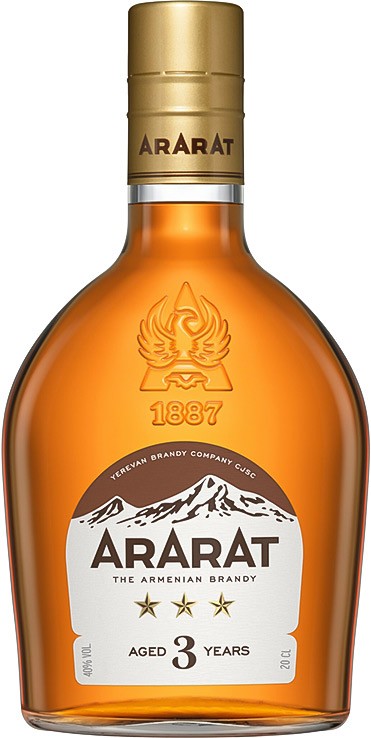 Бренді Ararat 3 роки витримки 40% 0,2л