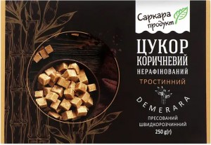 Коричневый сахар Саркара продукт Демерара нерафинированный 250 г