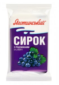 Сырок Яготинський сладкий с изюмом 9% 90г
